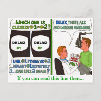 Carte Postale Décisions difficiles chez le médecin de l'oeil