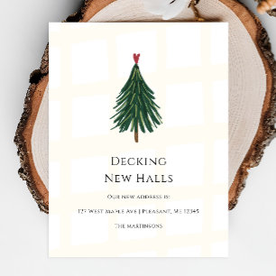 Carte Postale Deck Nouvelles Halls Noël Déménagement Faire-part