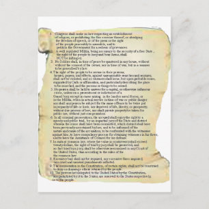 Carte Postale déclaration des droits