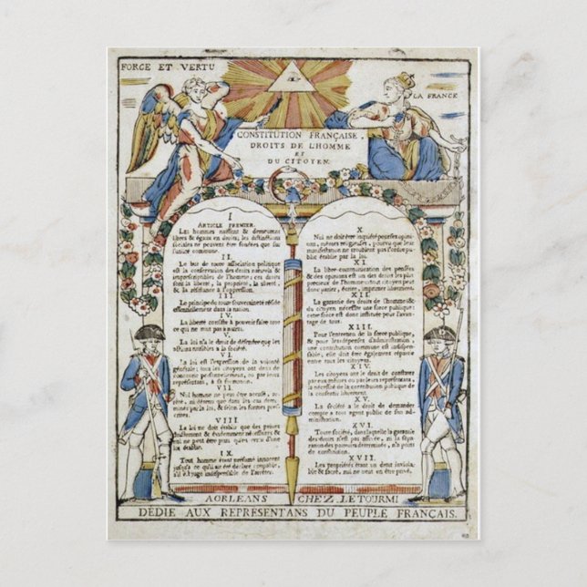Carte Postale Déclaration des droits de l'homme et du citoyen (Devant)