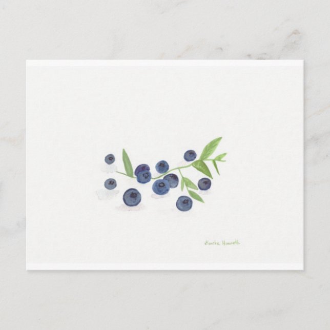 Carte Postale Décor de cuisine aux fruits de bleuets (Devant)