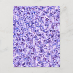 Carte Postale Décor en cristaux de diamant violet de glace
