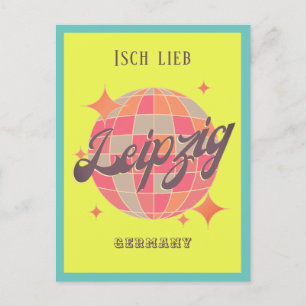 Carte Postale Décor jaune coloré Leipzig Allemagne