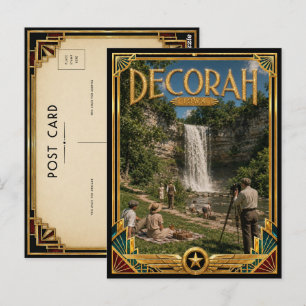Carte Postale Decorah Iowa Art Déco vintage Âge d'or