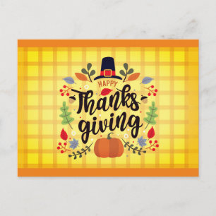 Carte Postale Décoration de célébration de Thanksgiving