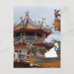 Carte Postale décoration du temple chinois