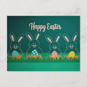 Carte Postale Décorations de lapin de Pâques en acrylique modern