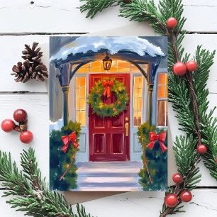 Carte Postale Décorez les salles Noël Peintures de vacances d'