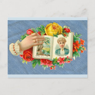 Carte Postale Découpe victorienne : Puissiez-vous être heureux