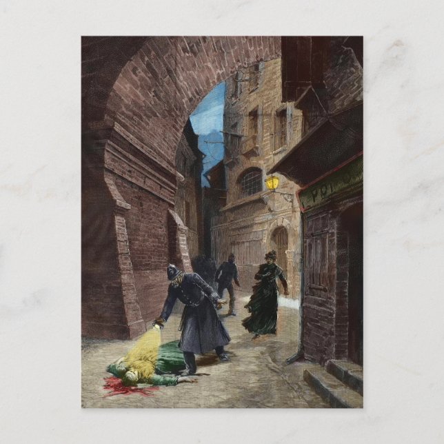 Carte Postale Découverte d'une victime de Jack le Ripper (Devant)