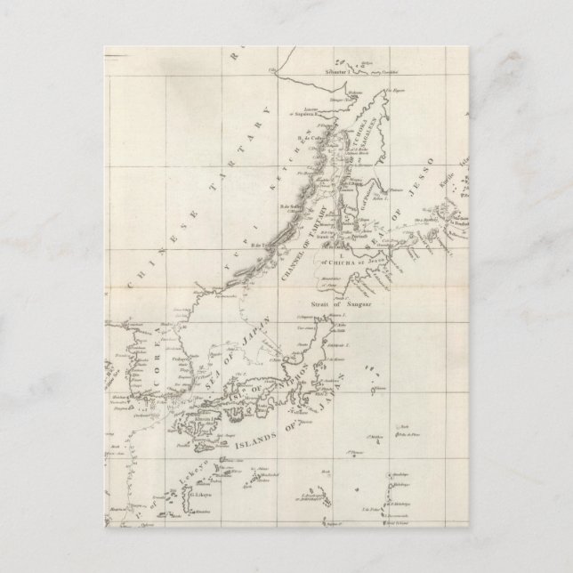 Carte Postale Découvertes effectuées en 1787 dans les mers de Ch (Devant)