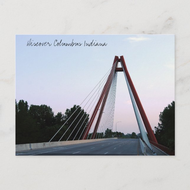 Carte Postale Découvrez Columbus Indiana Second St Bridge (Devant)