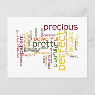 Carte Postale Décrivez-vous avec Adjectifs - P