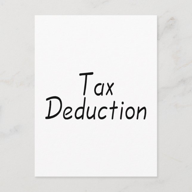 Carte Postale Déduction fiscale (Devant)