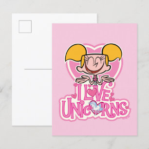 Carte Postale Dee Dee - I Love Unicorns