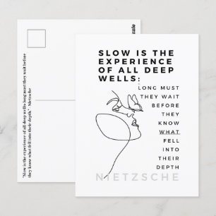 Carte Postale Deep Soul Introvert philosophie citation Nietzsche