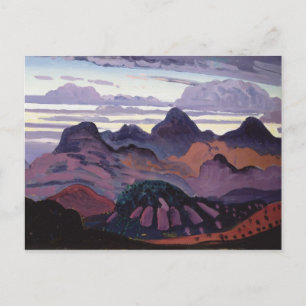 Carte Postale Deep Twilight, Pyrénées, vers 1912-13 (huile sur p