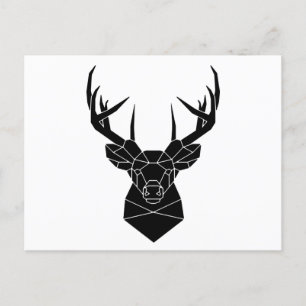 Carte Postale Deer Head Fichier Ai Géométrique Deer Silhouette S