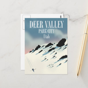 Carte Postale Deer Valley, Park City, Utah, affiche de ski