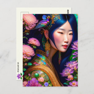 Carte Postale Déesse asiatique, Passage