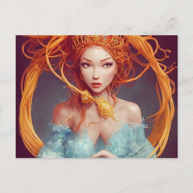 Carte Postale Déesse des Spaghetti (Devant)