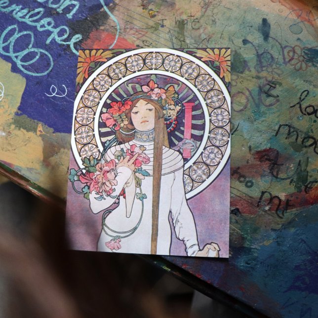 Carte Postale Déesse Mucha (Créateur téléchargé)