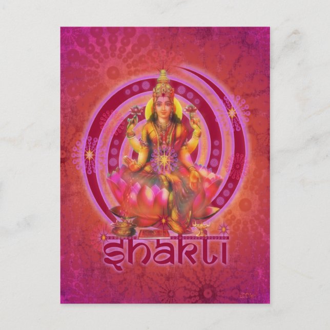 Carte Postale Déesse SHAKTI / LAKSHMI (Devant)