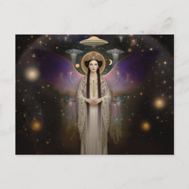 Carte Postale Déesse Stellaire Anunnaki Ishtar Art à Haute Fréqu (Devant)