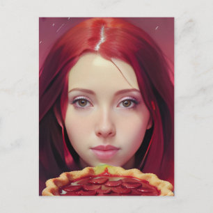 Carte postale Déesse tarte aux fraises