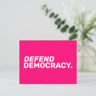 Carte Postale Défendre la démocratie femmes droits pro choix ros