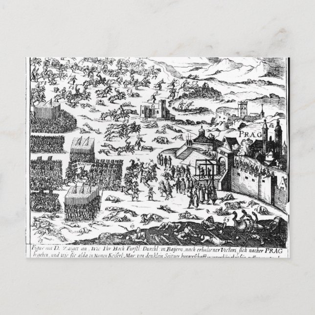 Carte Postale Défense de Prague, 1618 (Devant)