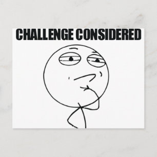 Carte Postale Défi pris en considération