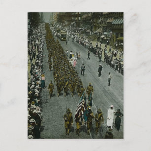 Carte Postale Défilé de la Première Guerre mondiale 1918 New Yor