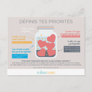 Carte Postale Définir ses priorités