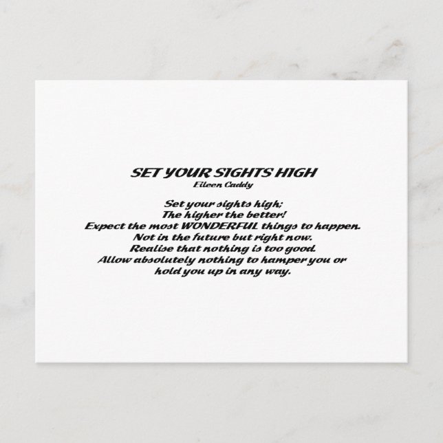 Carte Postale Définir vos vues haut (Devant)