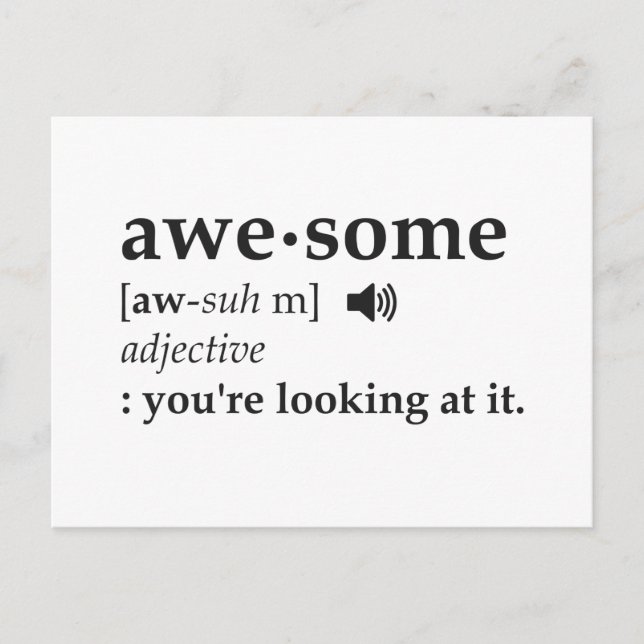 Carte Postale Définition de "génial" Vous le regardez (Devant)
