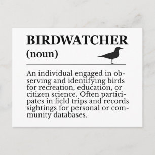 Carte Postale Définition de l'ornithologue Observation Identific