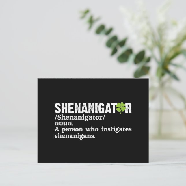 Carte Postale Définition de Shenanigator Saint-Patrick (Debout devant)