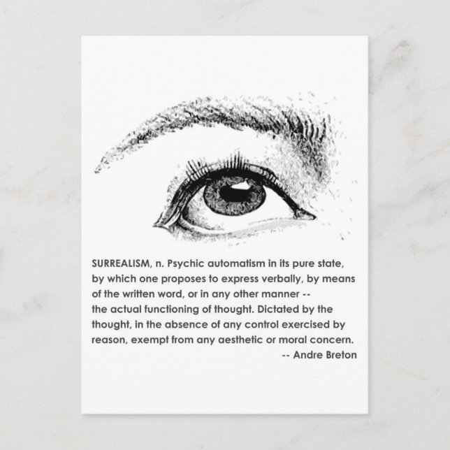 Carte Postale Définition du surréalisme (Devant)