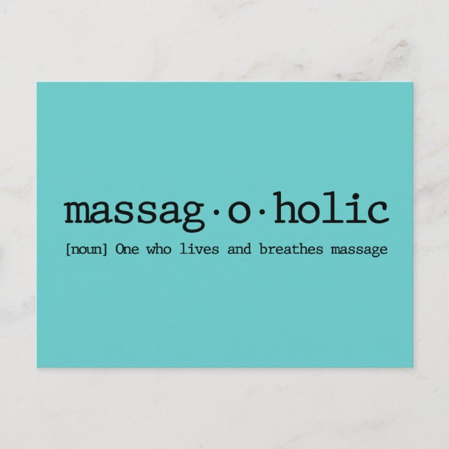 Carte Postale Définition d'un massage addict (Devant)