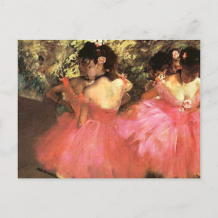 Carte Postale Degas Dancers en Pink Postcard