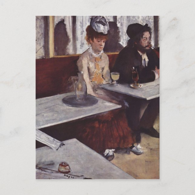 Carte Postale Degas, Edgar Germain Hilaire Der Absinth 1876 Tech (Devant)