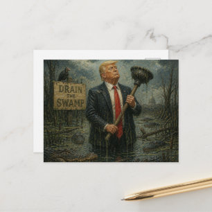 Carte Postale Dégonfler le Marais Drôle