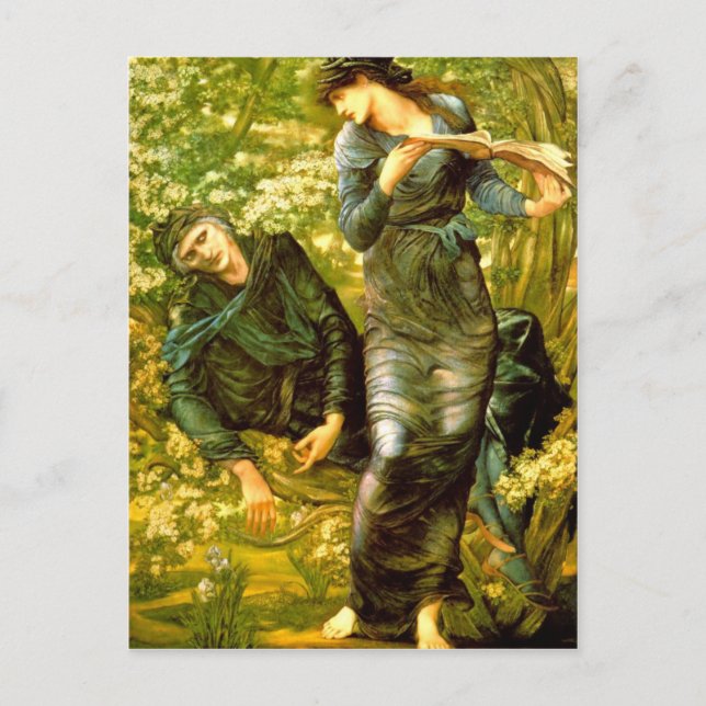 Carte Postale Dégoulement de Merlin ~ Burne-Jones 1874 Peinture (Devant)