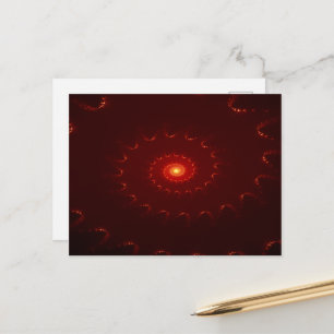 Carte Postale Dégradé de l'étincelle rouge flamme