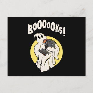 Carte Postale Déguisement de fantôme bibliophile drôle pour Hall