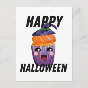 Carte Postale Deguisement Halloween Joyeux Cupcake Halloween