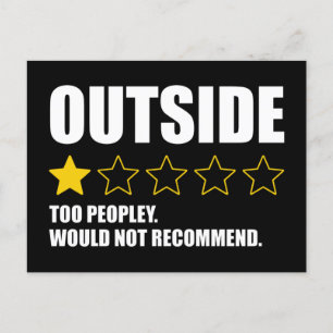 Carte Postale Dehors - Trop de gens. Ne recommanderait pas
