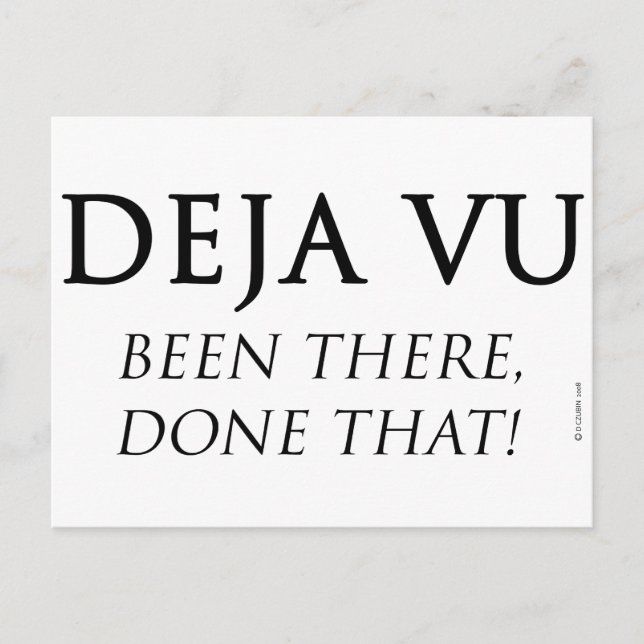 Carte Postale Deja Vu (Devant)