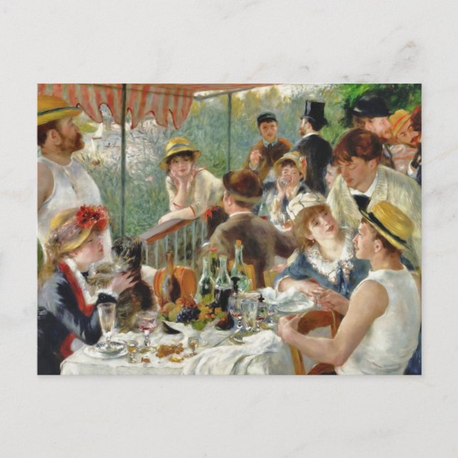 Carte Postale Déjeuner du Boating Party Renoir Vintage (Devant)